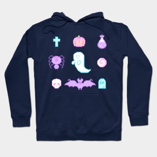 Pixelated Halloween (pastel) Hoodie